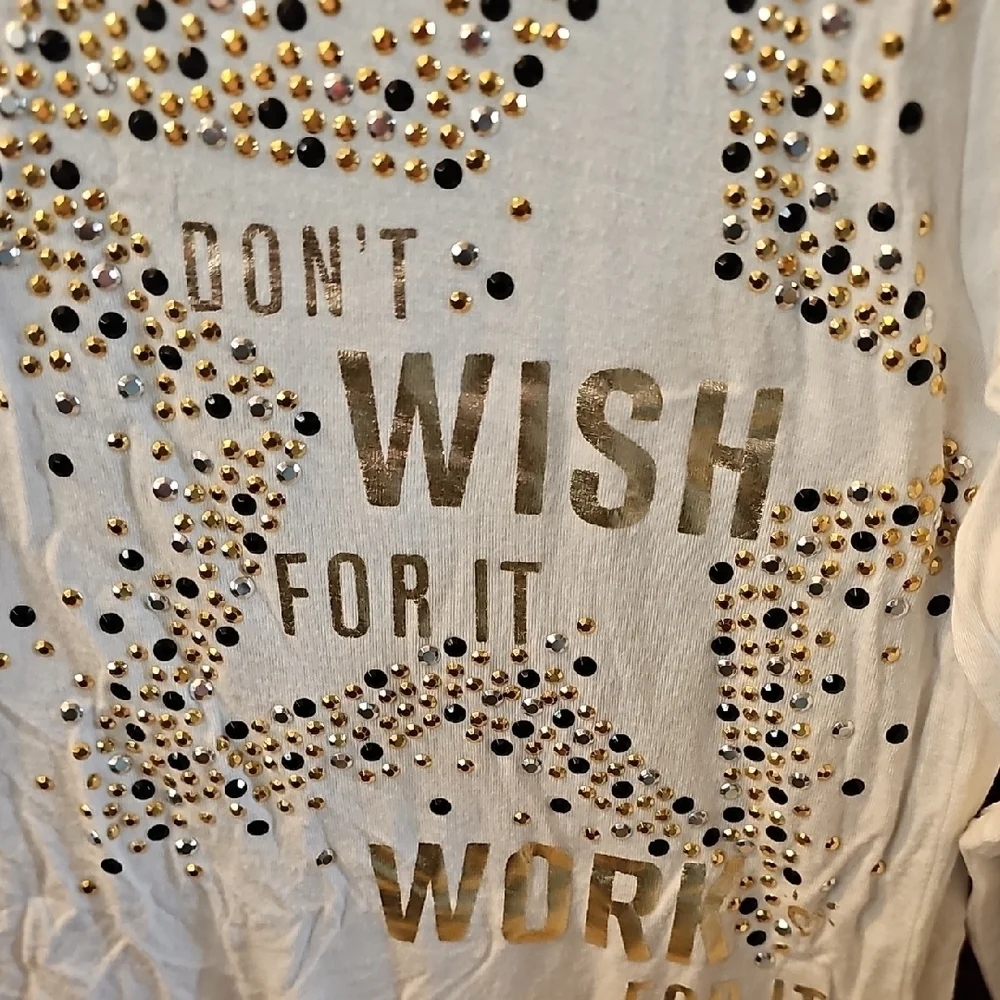 Justice Active Girls Gymnastics Embellished Graphic Tee with Quote Size 14
